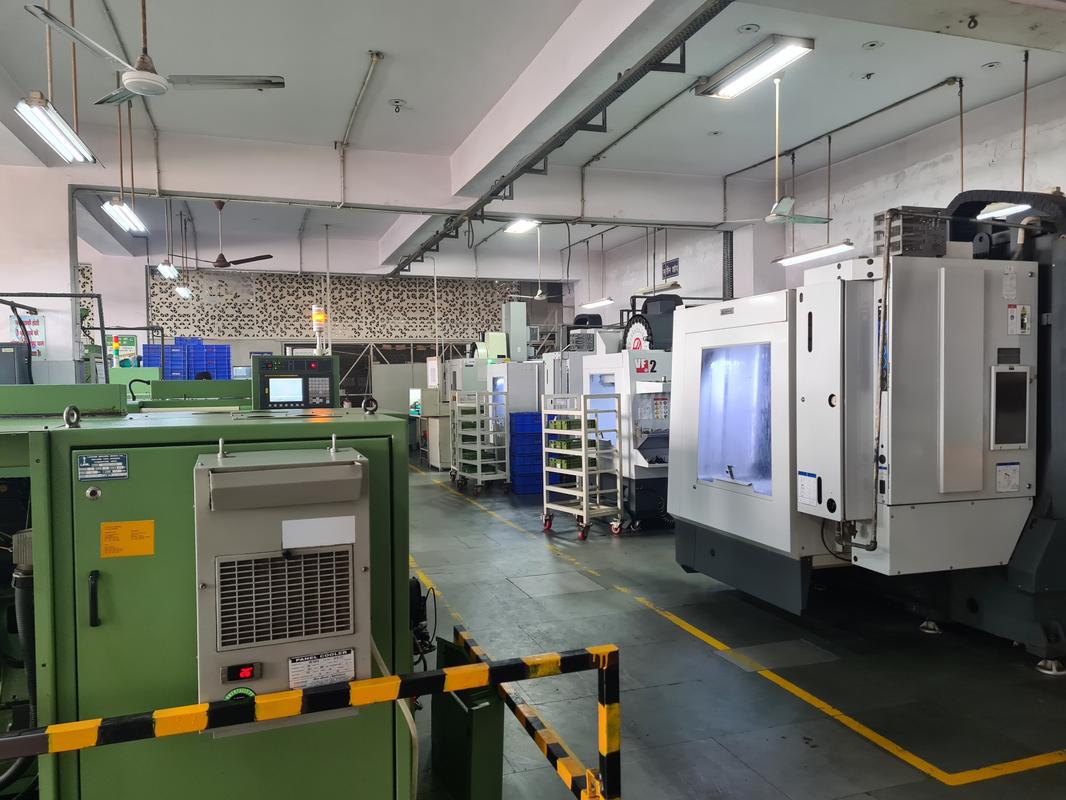 CNC shop floor with multiple machining centers
