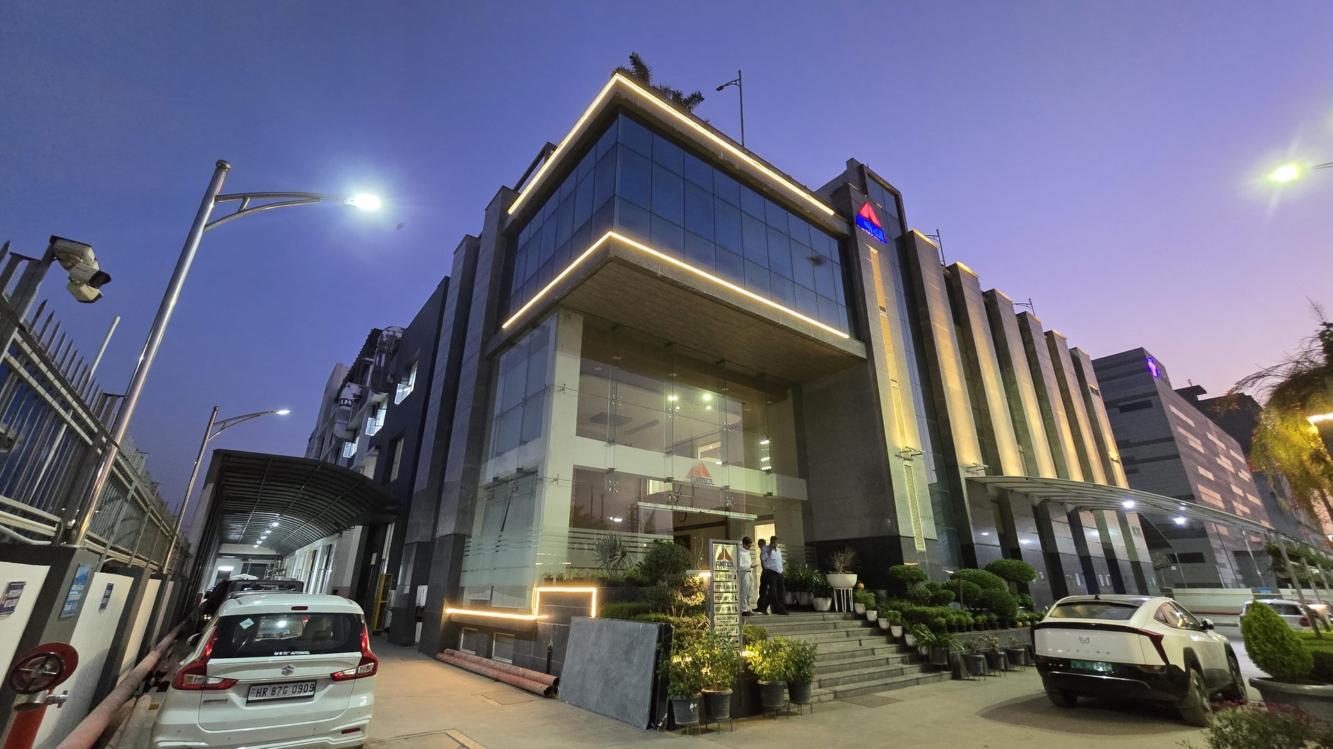 AAMPL — Faridabad manufacturing facility at twilight